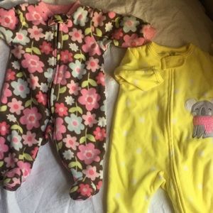 9 newborn girls sleepers